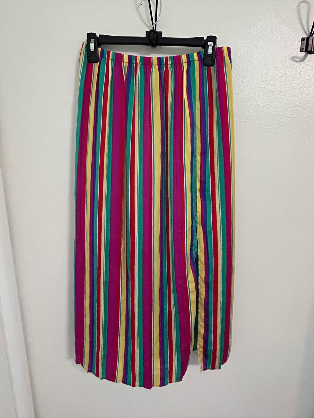BB Dakota Bright Multi-Stripe Maxi Skirt - Pink, Yellow, Green, Blue